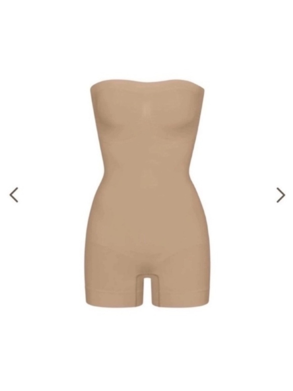 SKIMS SEAMLESS SCULPT STRAPLESS SHORTIE BODYSUIT CLAY LARGE NEW WITHOUT TAGS